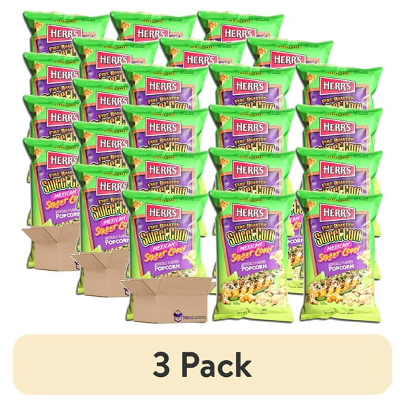 (3 pack) Fire Roasted Mexican Street Corn Popcorn 1.5 Oz, 12 Bags