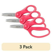 (3 pack) Fiskars Kids Scissors, 5", Pointed, School Supplies for Kids 4+, Pink