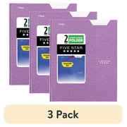 (3 pack) Five Star Pocket and Prong Paper Folder, Amethyst Purple