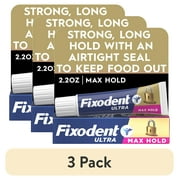 3 pack Fixodent Ultra Max Hold Secure Denture Adhesive Cream, 2.2 oz