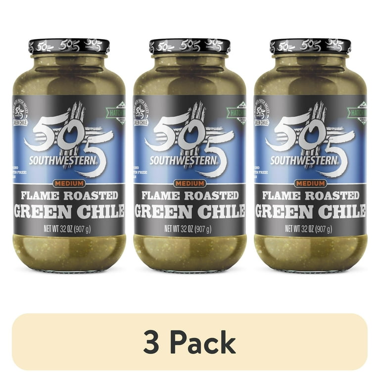 3 pack) 505 Southwestern Flame Roasted Hatch Valley Green Chile