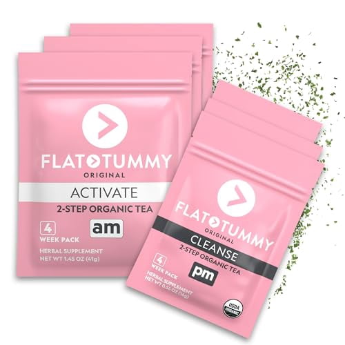 (3 pack) FLAT TUMMY Detox Tea (4 Week Program) – 2-Step, All Natural ...