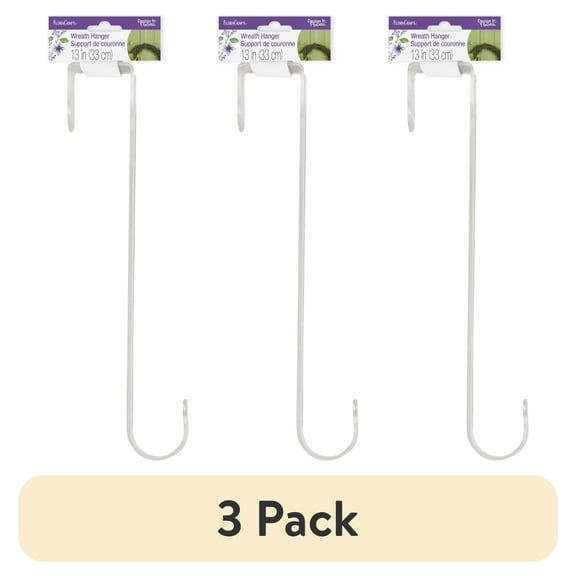 (3 pack) FloraCraft Acrylic Wreath Hanger 13 inch Clear, 1 Pound