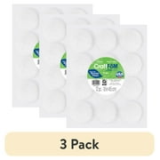 (3 pack) FloraCraft CraftFōM 12 Piece Crafting Foam Ball 1.8" White