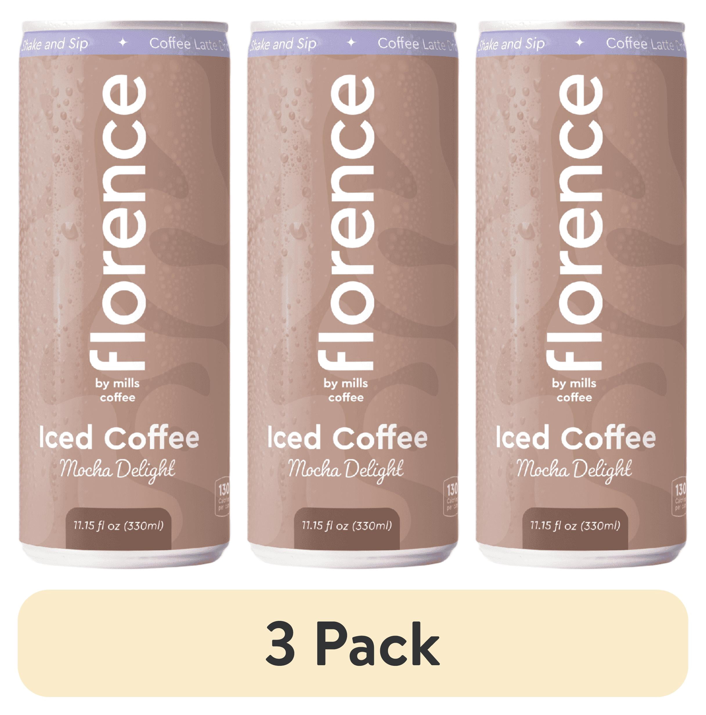 (3 pack) Florence by Mills Coffee Mocha Delight Iced Latte, 11.15 fl oz Can