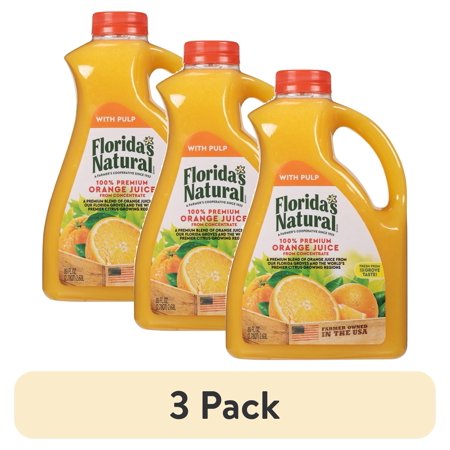 (3 pack) Florida's Natural Orange Juice With Pulp 89 oz
