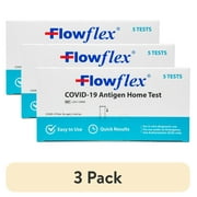 3 pack Flowflex  COVID-19 Antigen Home Test Kit, 1 Pack, 5 Tests Total