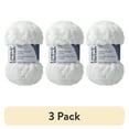 thumbnail image 1 of (3 pack) Fluffy Chenille Yarn by Loops & Threads - Yarn for Knitting - Crochet - Weaving - and Arts & Crafts - White - Polyester - 10.58 oz, 1 of 3