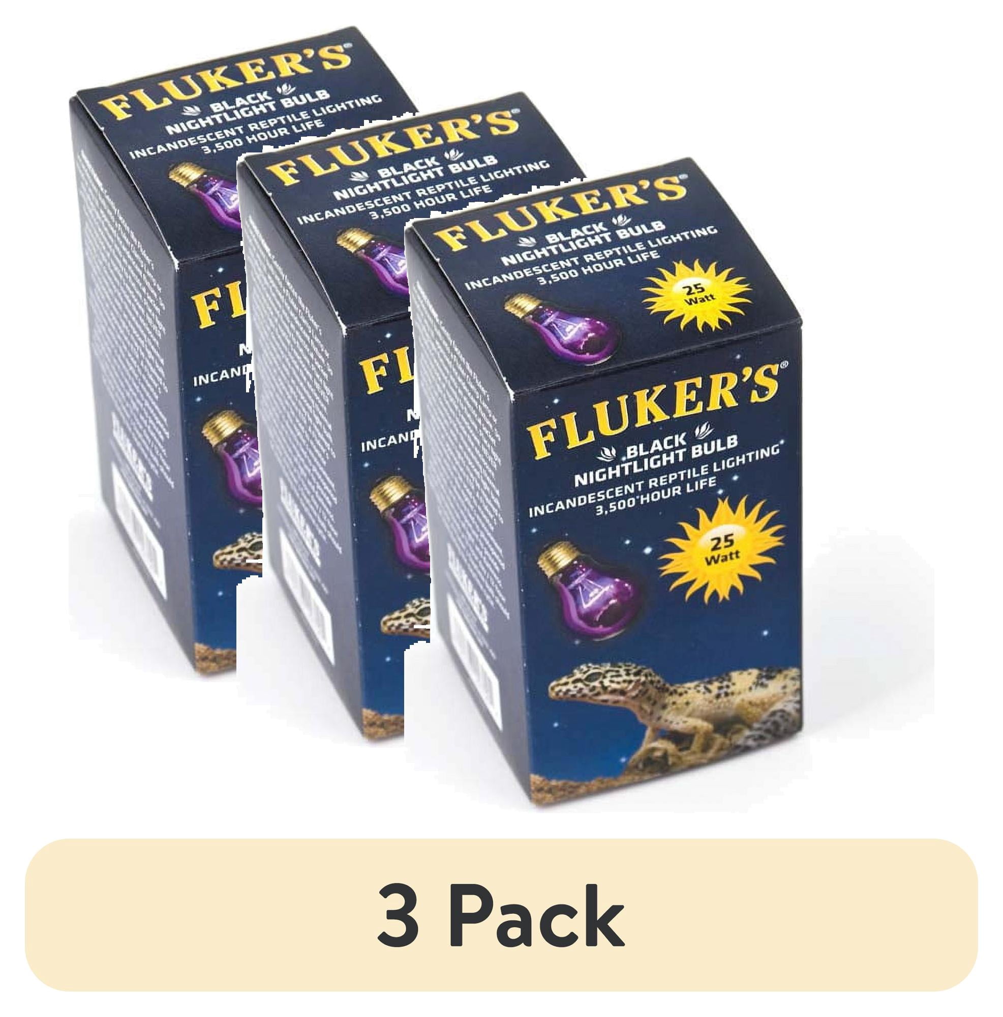 (3 pack) Fluker's Black Night Bulb, 25 Watt