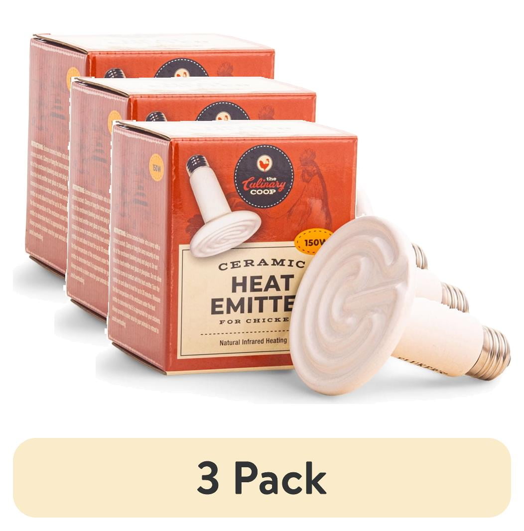 (3 pack) Fluker's Culinary Coop Ceramic Heat Emitter 150 Watt