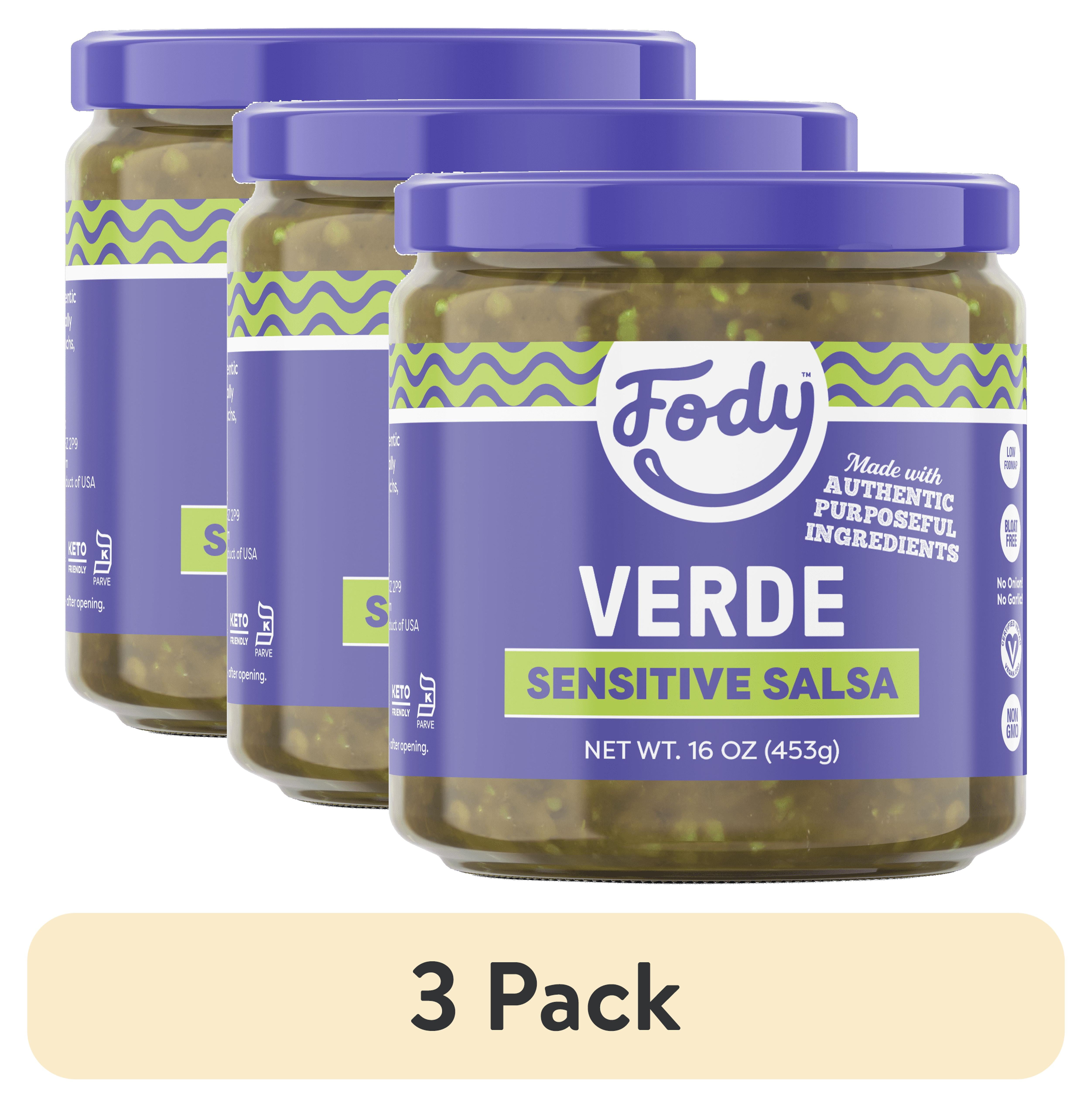 (3 pack) Fody Foods Gluten-Free Salsa Verde, , Shelf-Stable, 16oz Jar