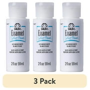 3 pack FolkArt Enamel Acrylic Craft Paint, Gloss Finish, Wicker White, 2 fl oz
