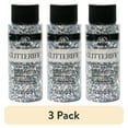 thumbnail image 1 of (3 pack) FolkArt Glitterific Acrylic Craft Paint, Glitter Finish, Silver, 2 fl oz, 1 of 10