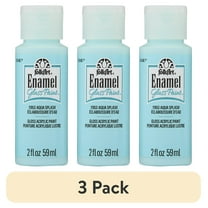 (3 pack) FolkArt Enamel Acrylic Craft Paint, Gloss Finish, Aqua Splash, 2 fl oz