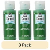 (3 pack) FolkArt 4139E Enamel Acrylic Craft Paint, Gloss Finish, Evergreen, 2 fl oz