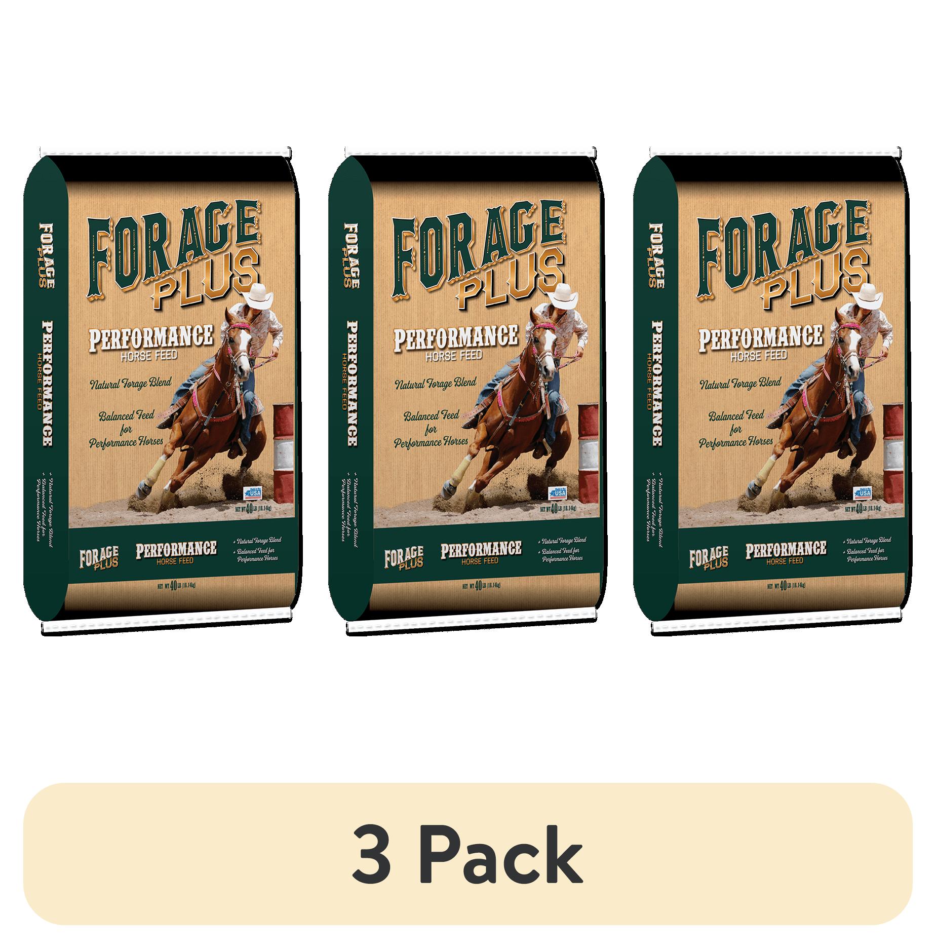 (3 pack) Forageplus Performance Horse Feed, 40 lb