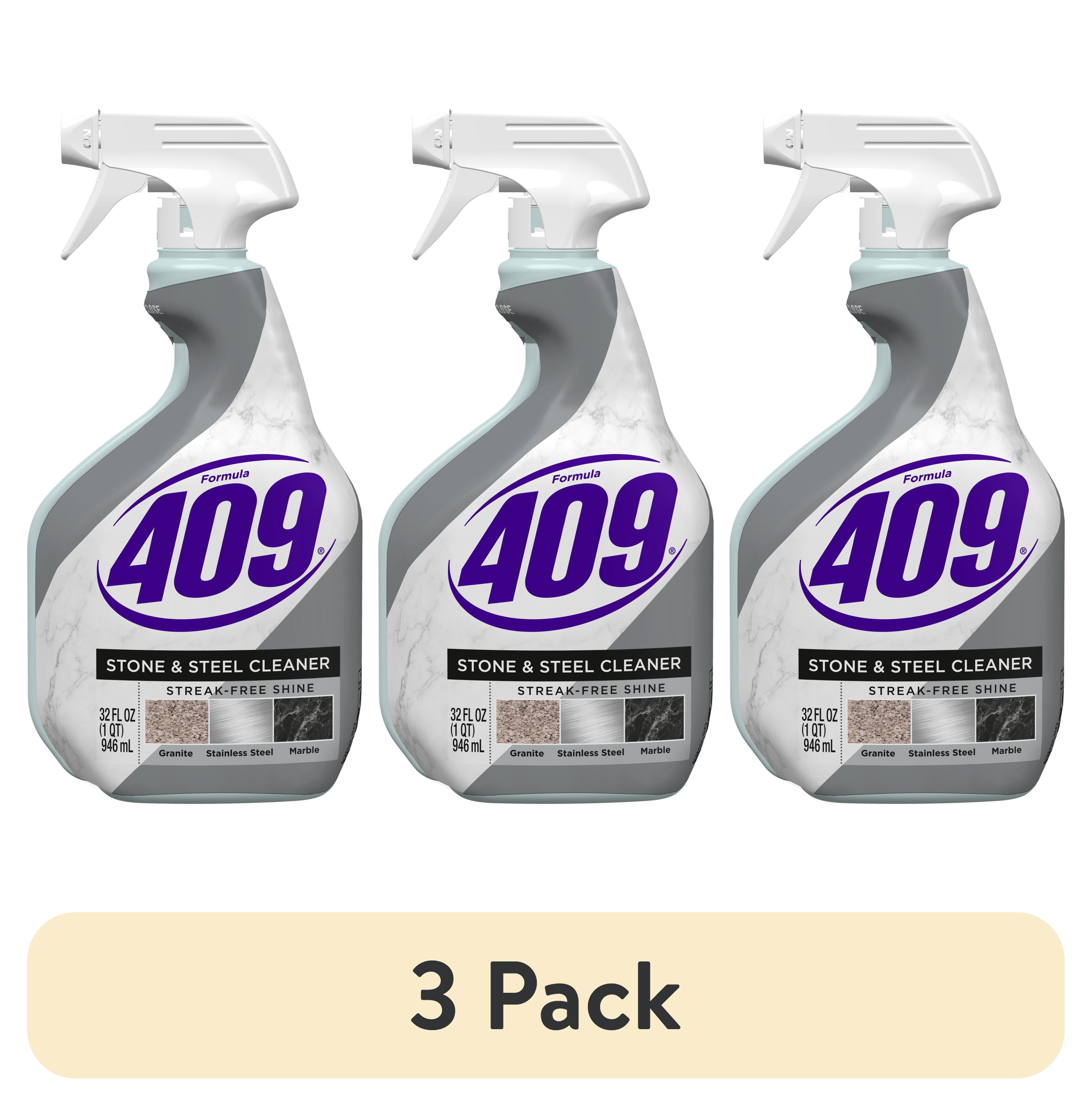 (3 pack) Formula 409 Stone and Steel Cleaner, Spray Bottle, 32 Ounces ...