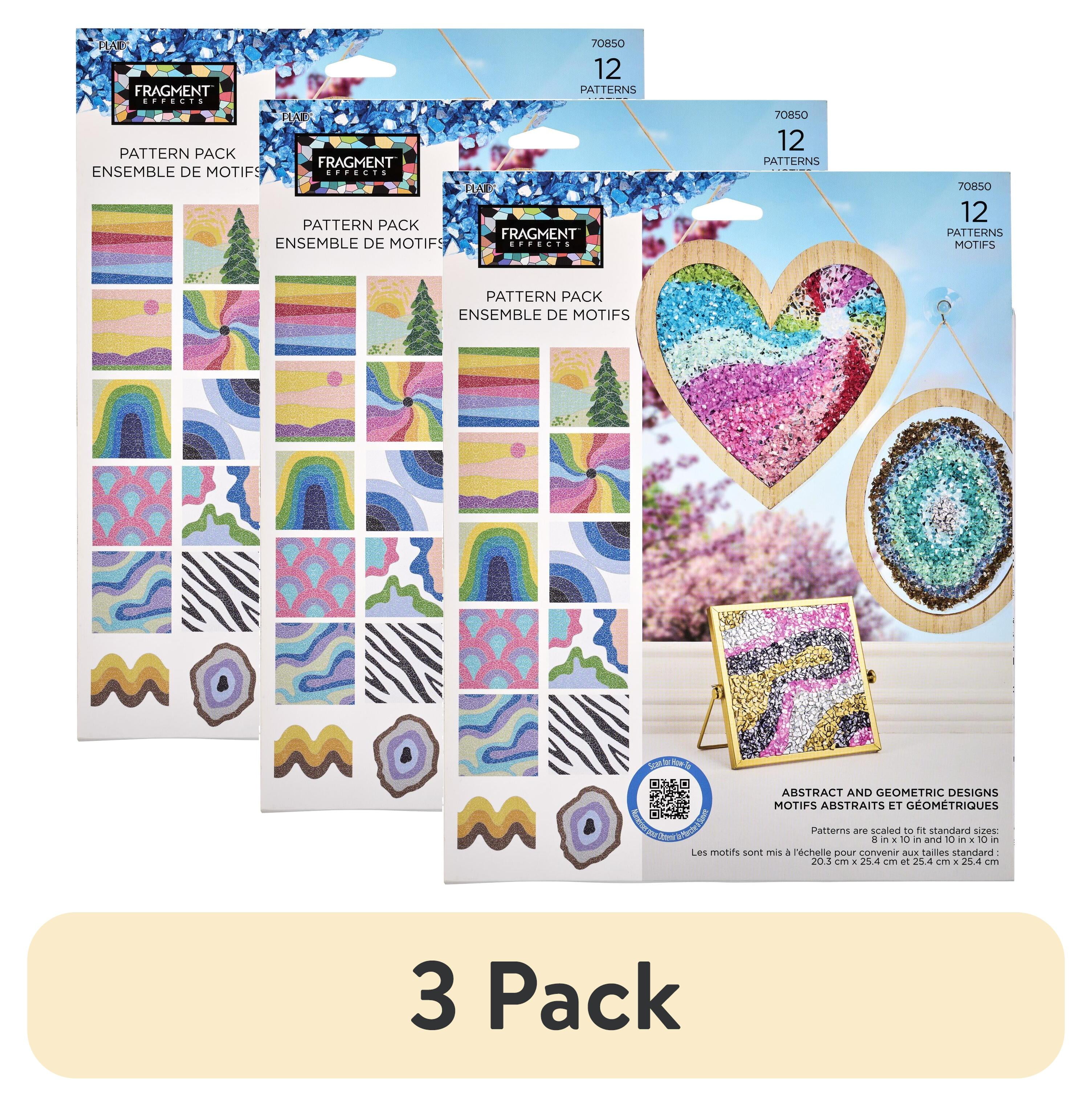 (3 pack) Plaid Fragment Effects Abstract Pattern Pack with 12 Pattern Motifs, Abstract and Geometric Designs