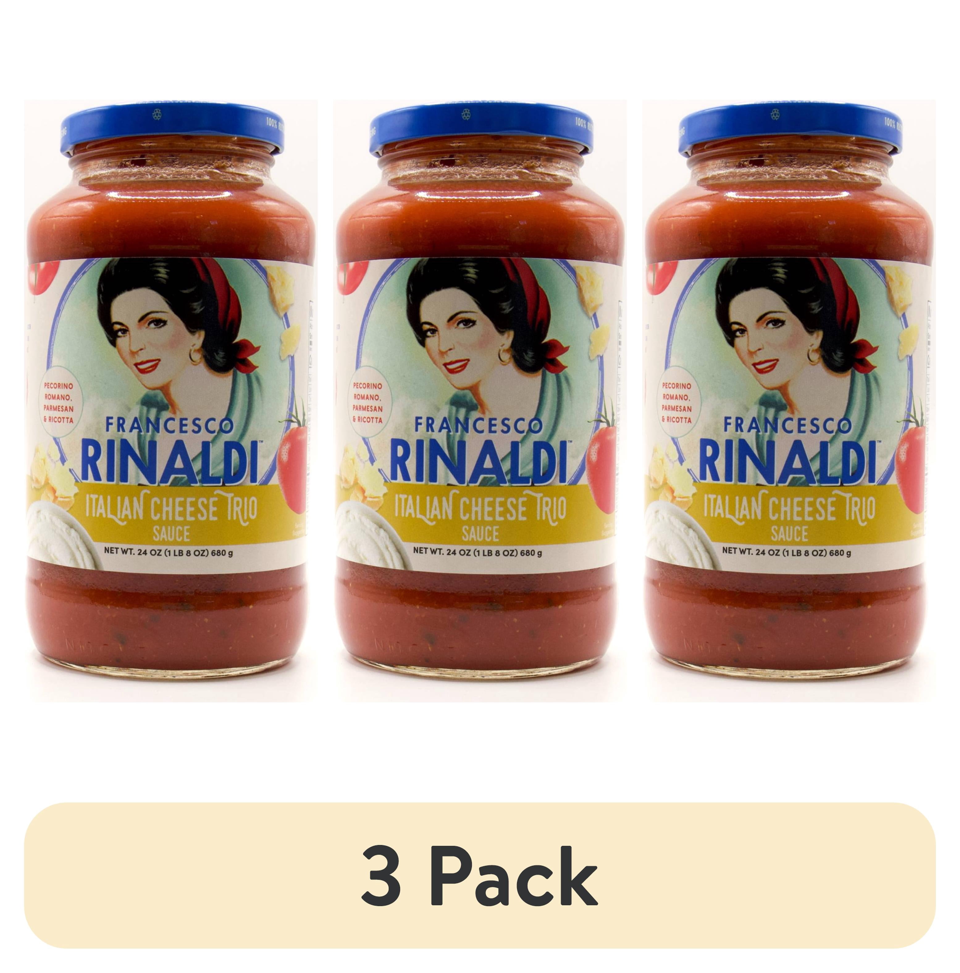 (3 pack) Francesco Rinaldi, Italian Cheese Trio Sauce, 24 oz, Low Fat, Gluten Free