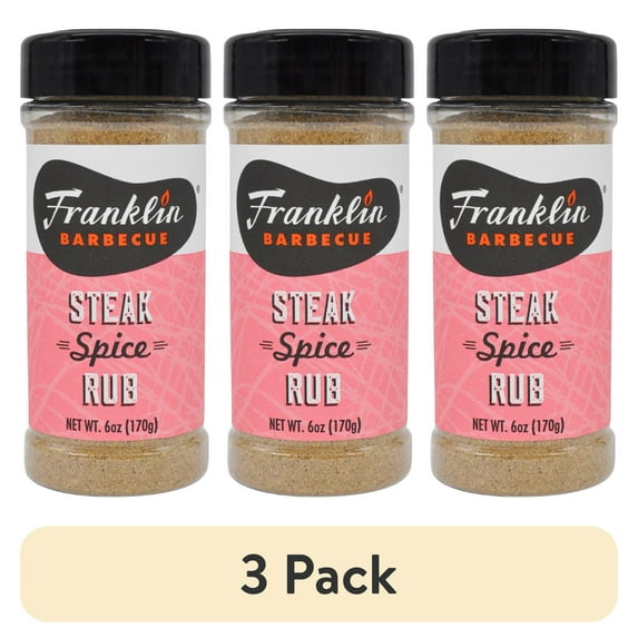 (3 pack) Franklin Barbecue Steak Spice Rub, 6 oz