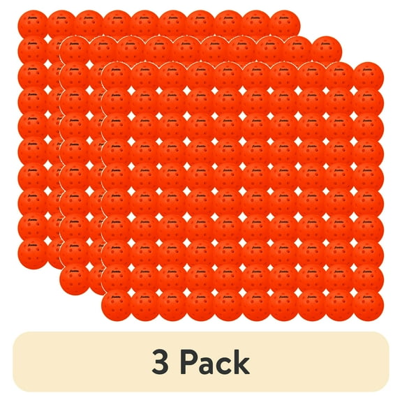 (3 pack) Franklin Sports X-40 Outdoor Pickleballs - Official Size - Ember - 100 Pack