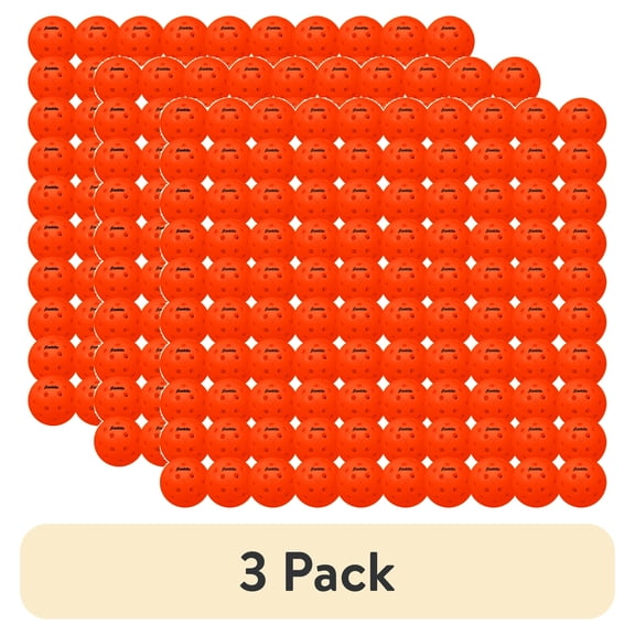 (3 pack) Franklin Sports X-40 Outdoor Pickleballs - Official Size - Ember - 100 Pack
