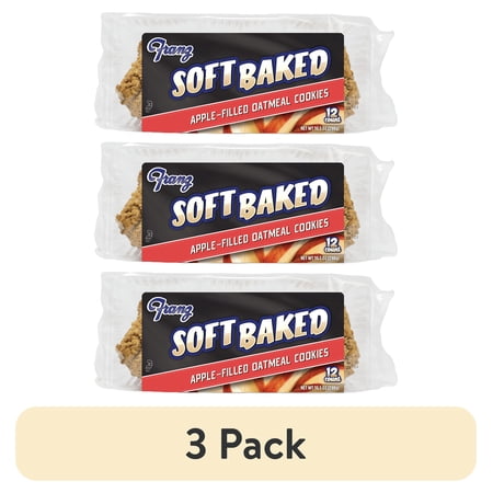 (3 pack) Franz Apple Filled Oatmeal Cookies, 10.5 oz, 12 Count