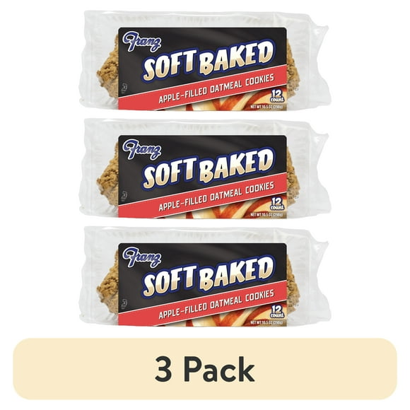 (3 pack) Franz Apple Filled Oatmeal Cookies, 10.5 oz, 12 Count