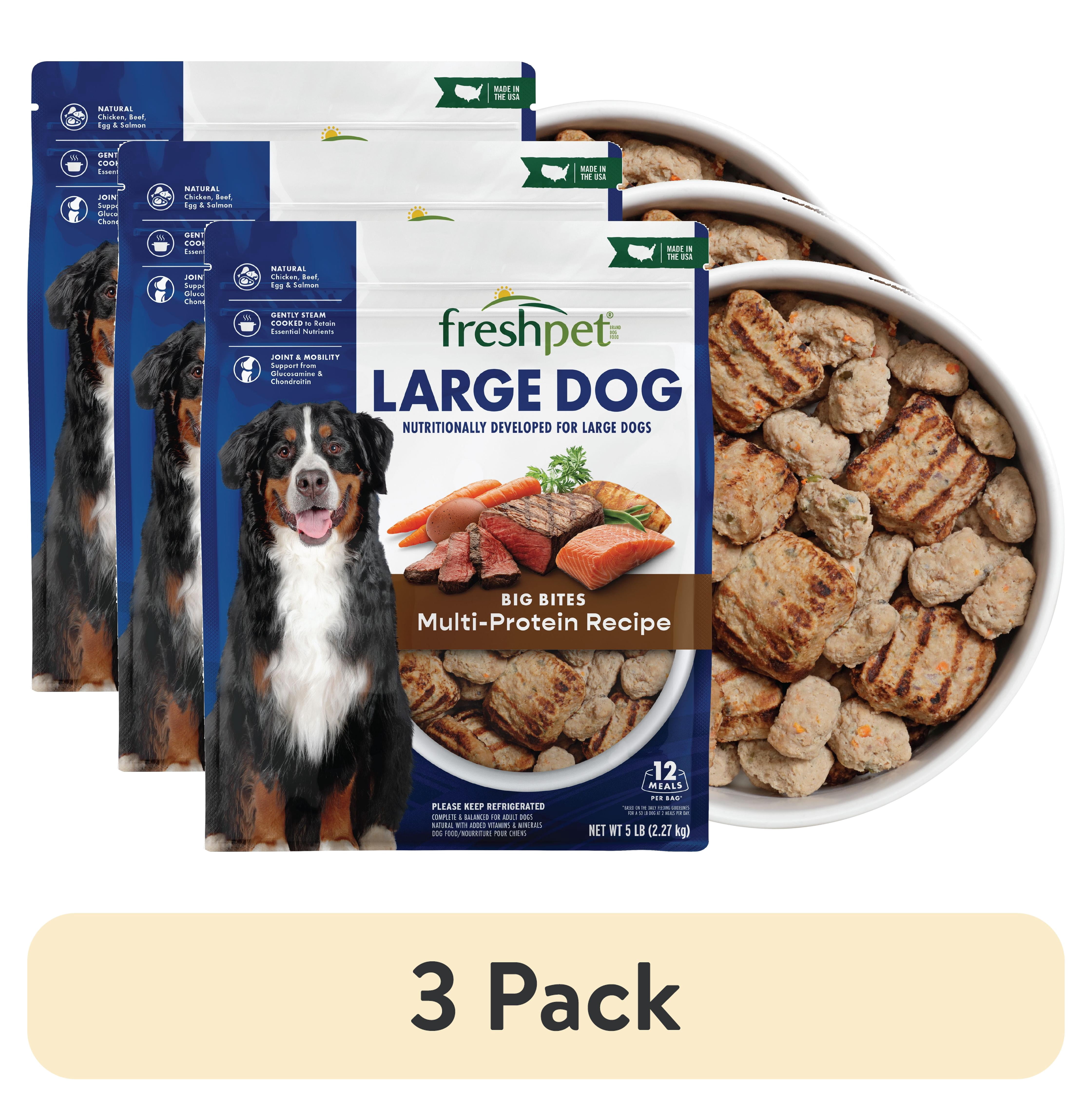 4 pack) Freshpet Fresh Dog Food, Large Dog Multi-Protein: Chicken