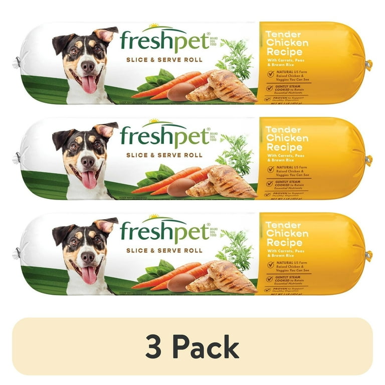 pack) Freshpet Fresh Dog Food, Tender Chicken Recipe, Slice