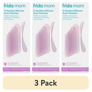 3 pack Frida Mom C-Section Silicone Scar Patches, Reusable Medical Grade Scar Treatment, Scar Gel and Cream Alternative, 6 Count
