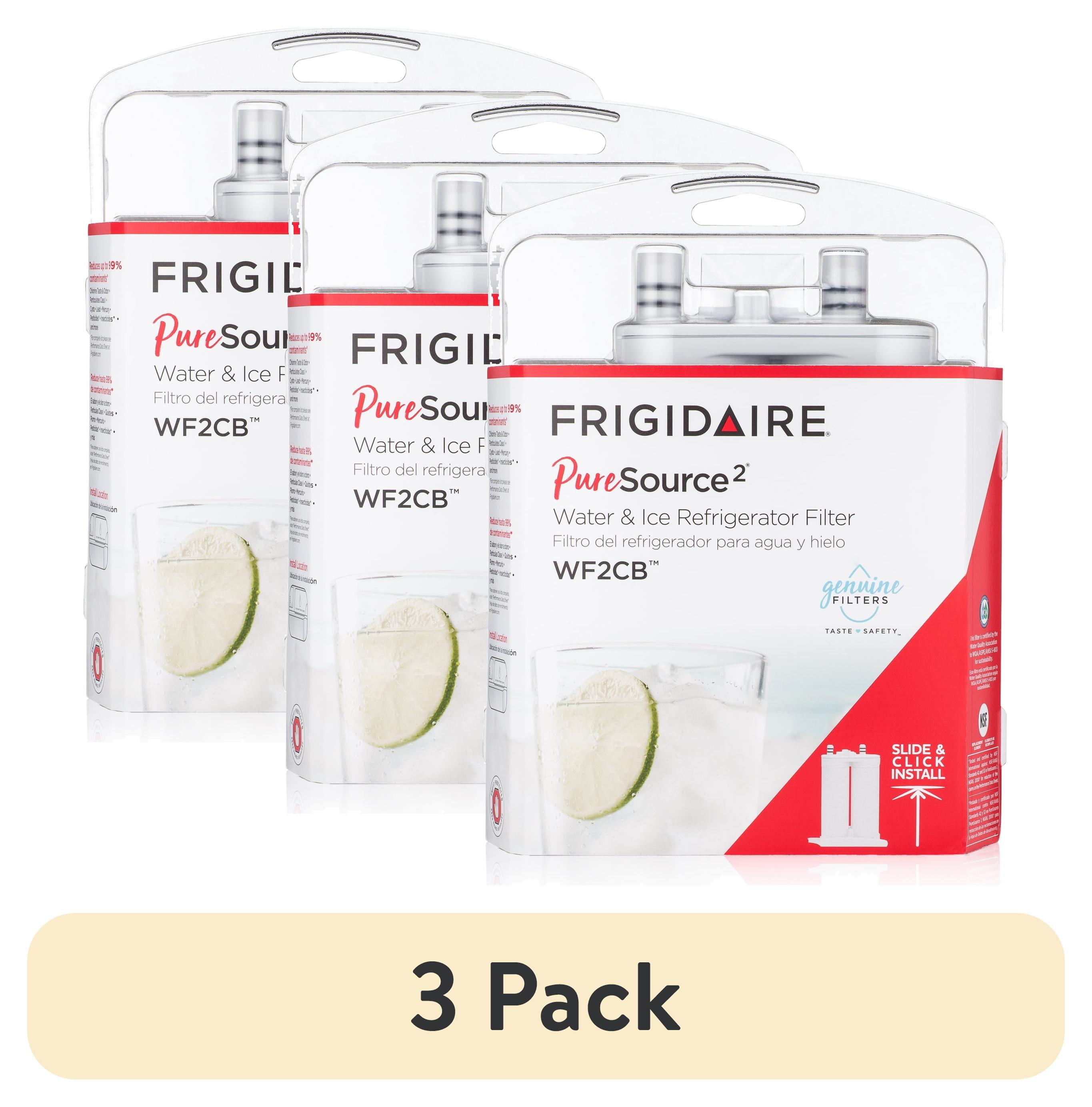 (3 pack) Frigidaire PureSource 2 Comp Refrigerator Filter WF2CB