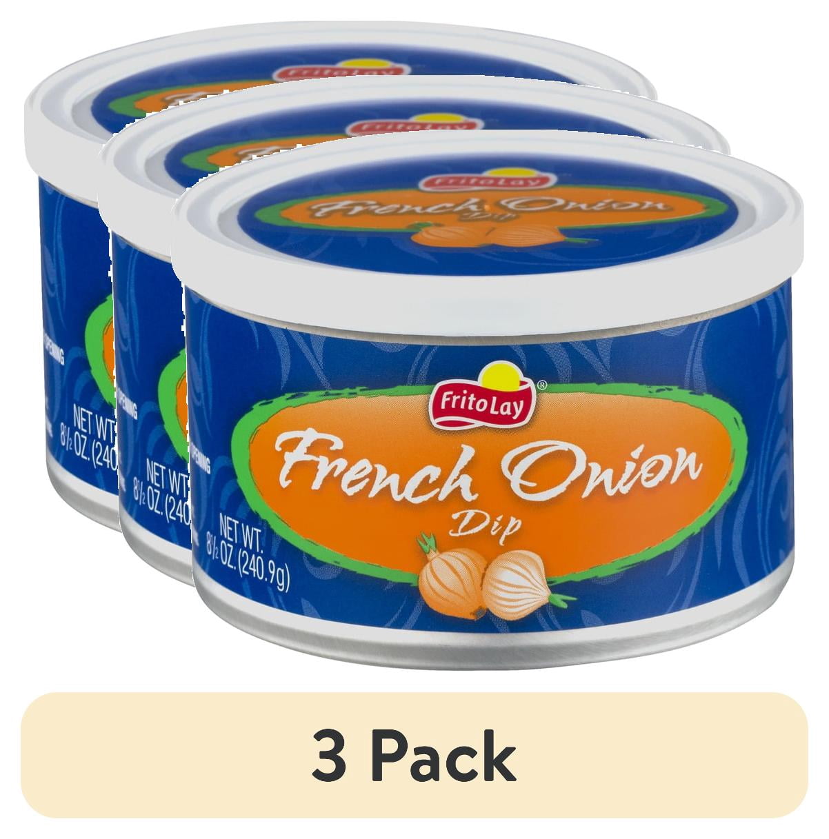 (3 pack) Frito Lay French Onion Dip, 8.5 oz. Canister