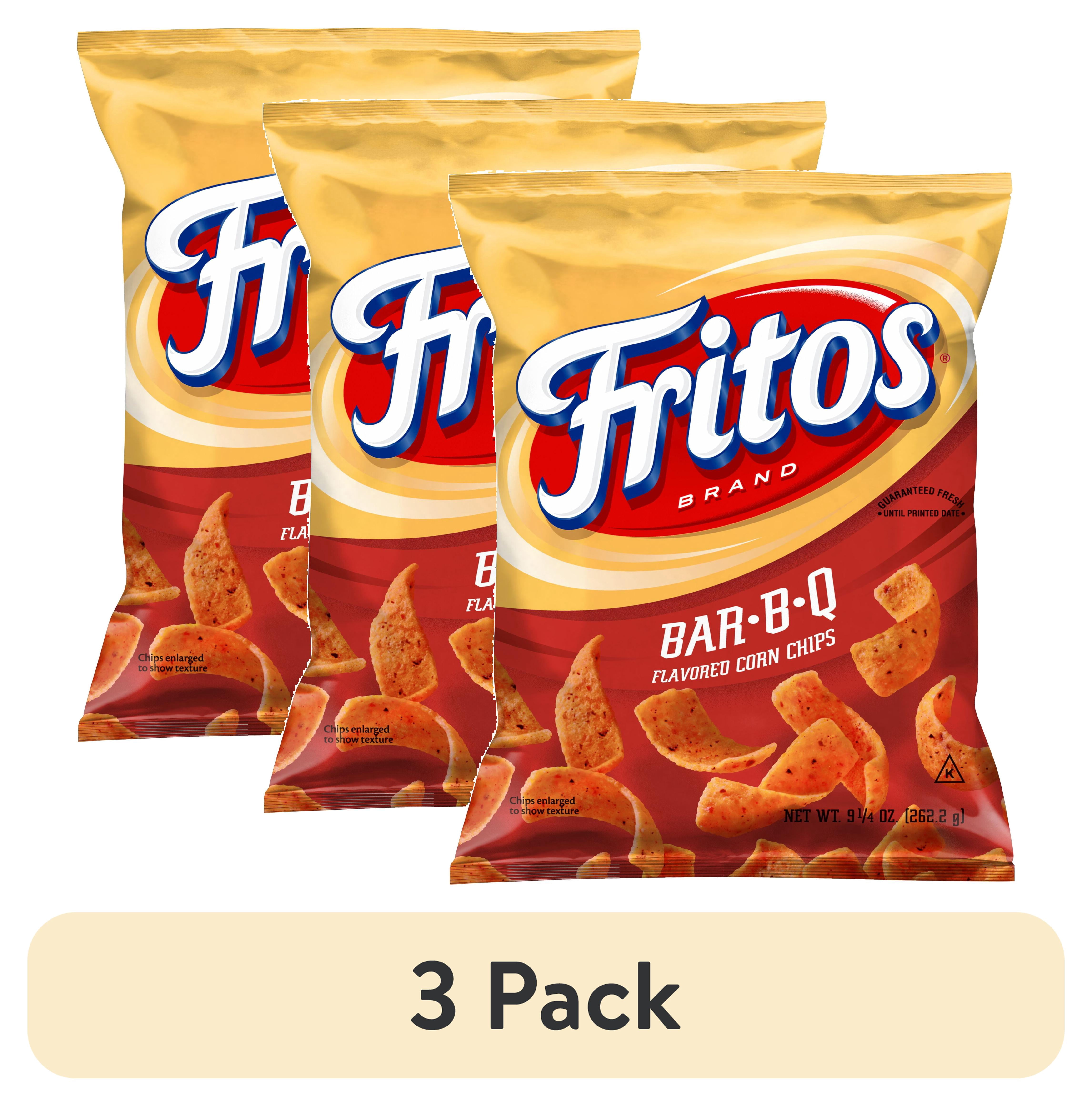 (3 pack) Fritos Corn Chips BBQ Flavor Snack Chips, 9.25 Ounce Bag