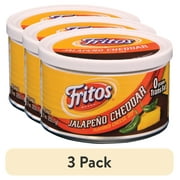 (3 pack) Fritos Flavored Cheese Dip Jalapeno Cheddar, 9 Oz, Canister