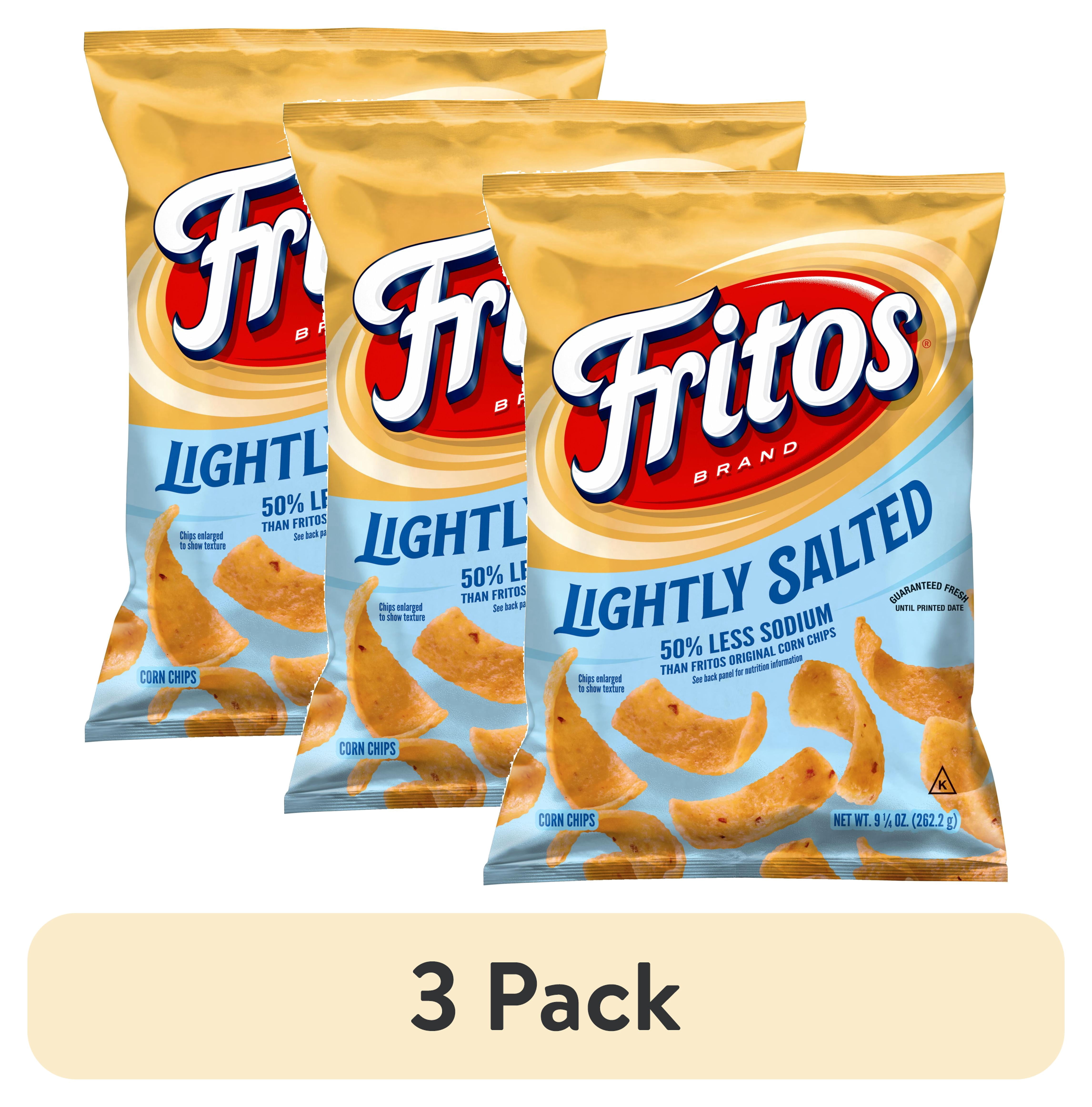 (3 pack) Fritos Lightly Salted Corn Chips, 9.25 oz Bag