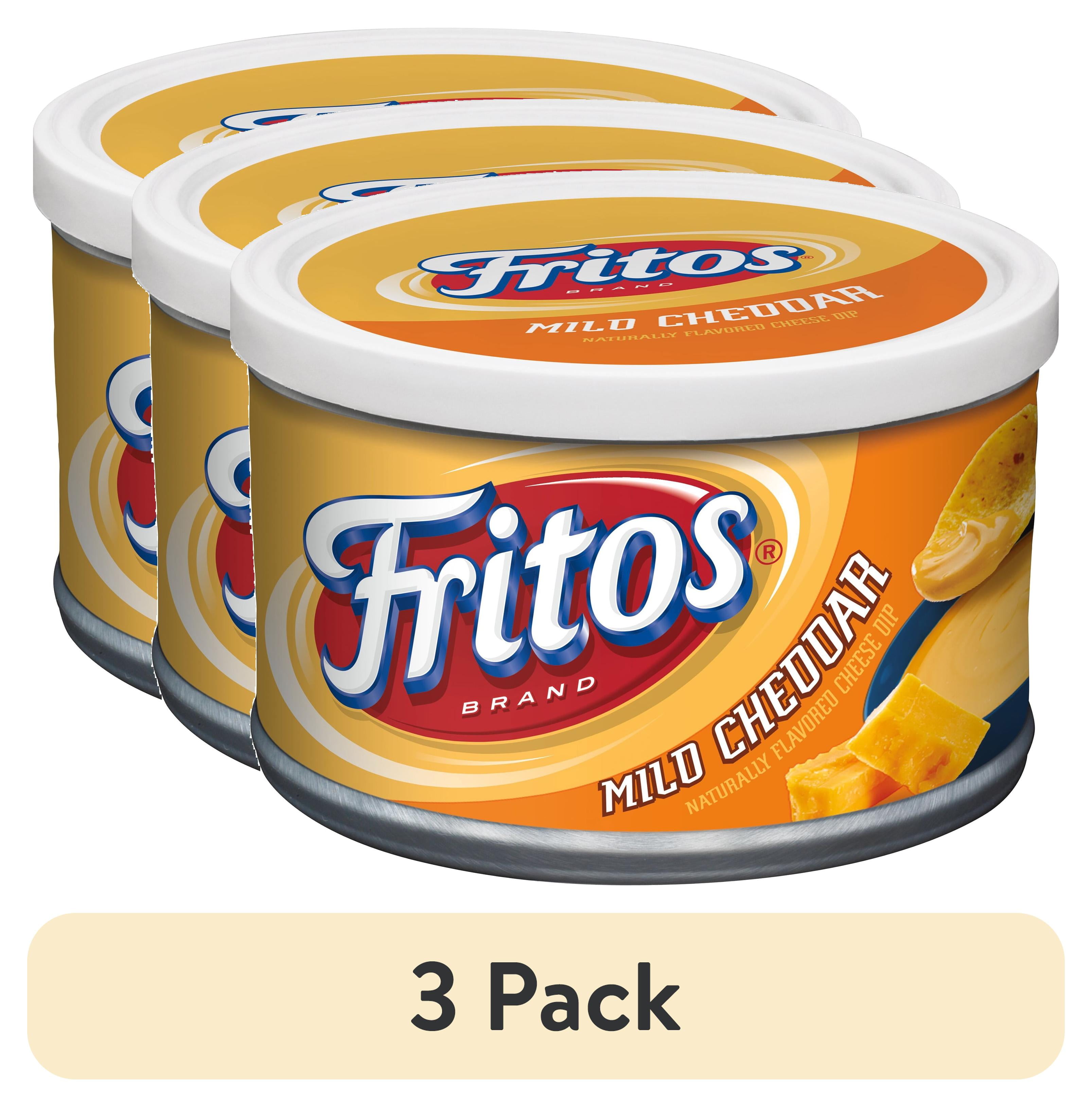 (3 pack) Fritos Mild Cheddar Flavored Cheese Dip, 9 oz Shelf-stable Can