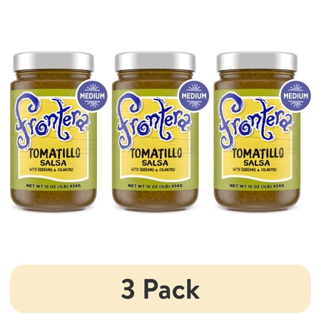 (3 pack) Frontera Tomatillo Medium Salsa, 16 oz
