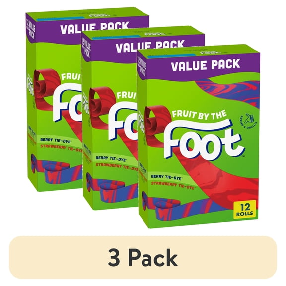 (3 pack) Fruit by the Foot, Fruit Snacks, Variety Pack, 9 oz