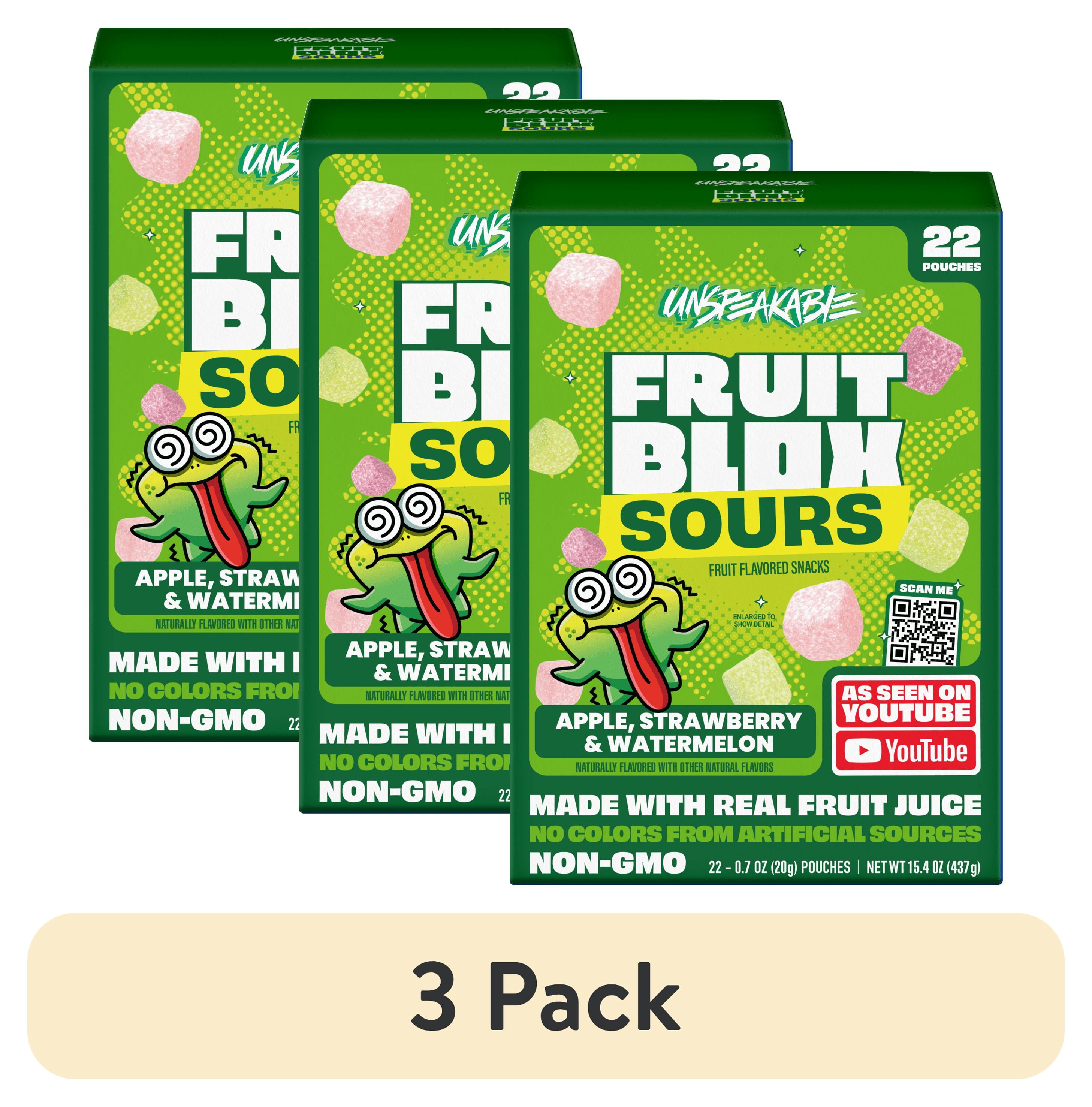 FRUITS　No.14 FruitBlox Unspeakable Sour Fruit Snacks, Apple Strawberry and
