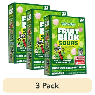 FruitBlox Ninja Kidz Juicy Tropical Gummy Blocks, Kids Fruit