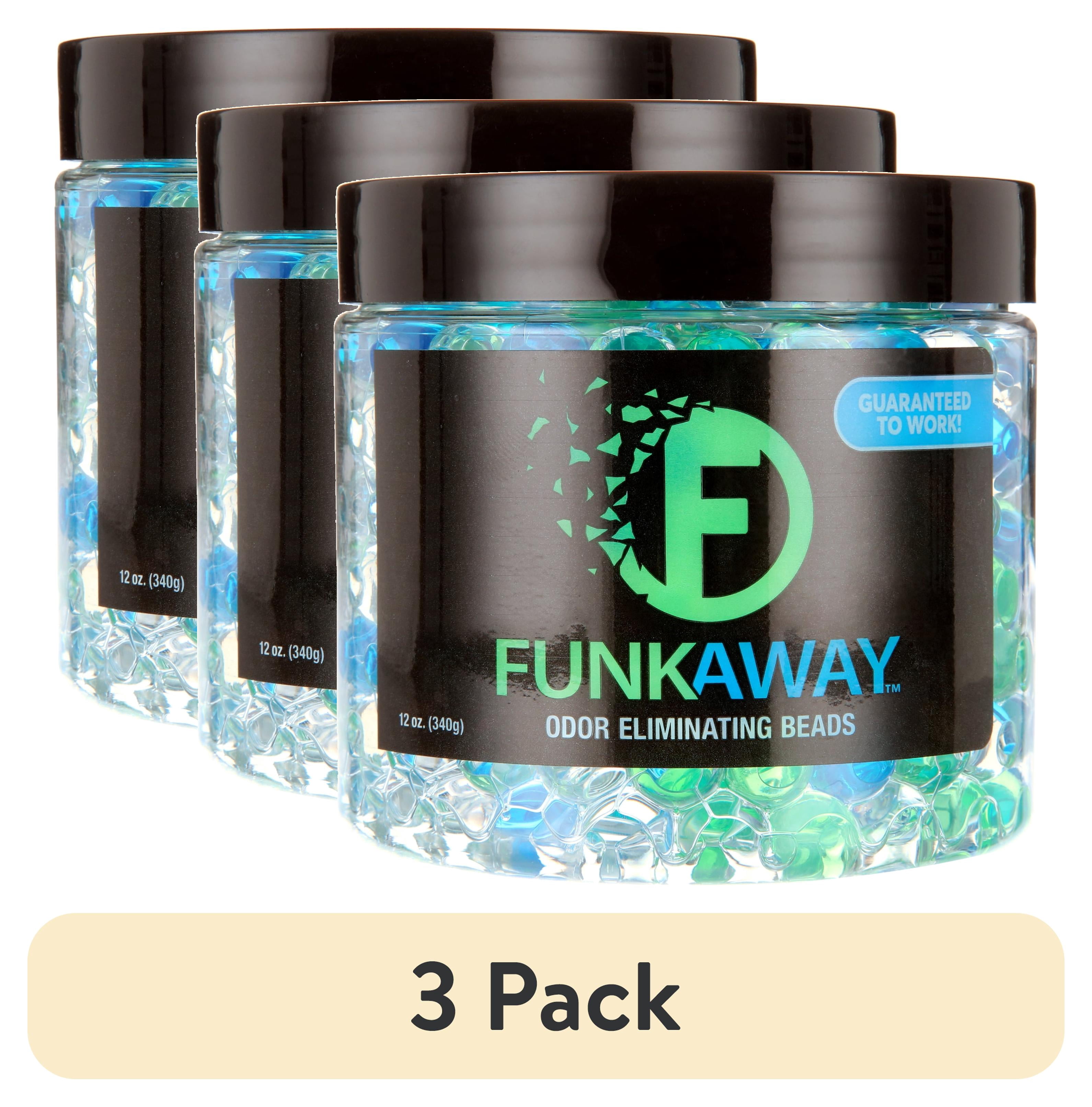 (3 pack) FunkAway Odor Eliminating Beads, Supercharged Odor Absorbing Beads, 12 oz