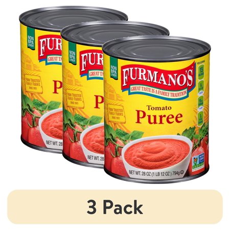 (3 pack) Furmano's Tomato Puree, 28oz, Can
