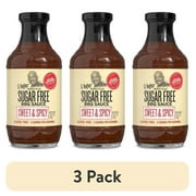 (3 pack) G Hughes Sugar Free Sweet & Spicy BBQ Sauce, 18 oz