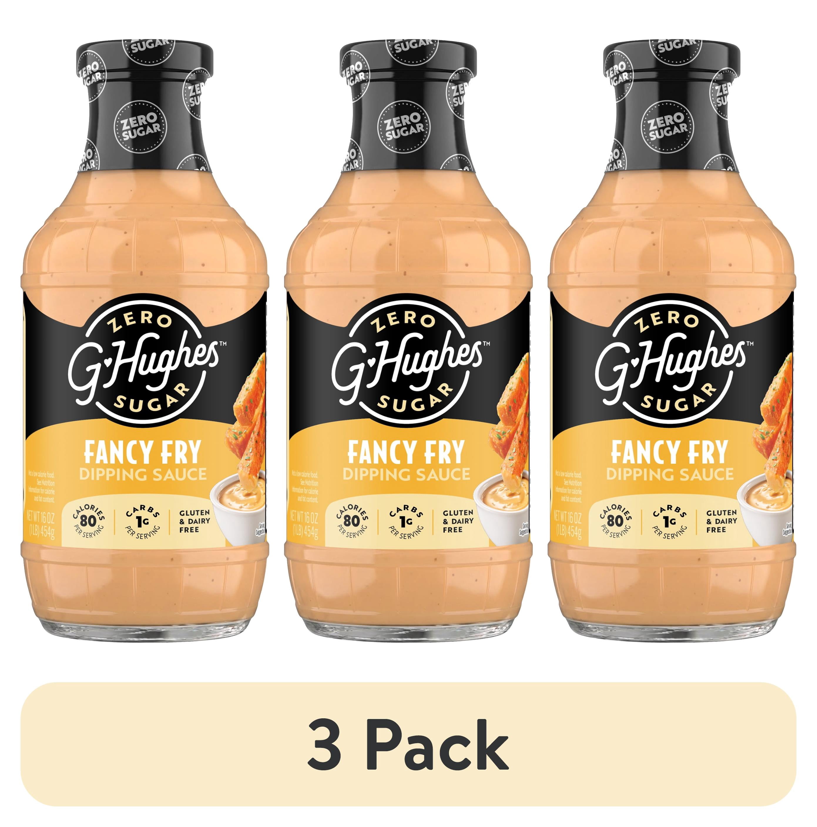 (3 pack) G Hughes Zero Sugar Fancy Fry Dipping Sauce, 16 oz