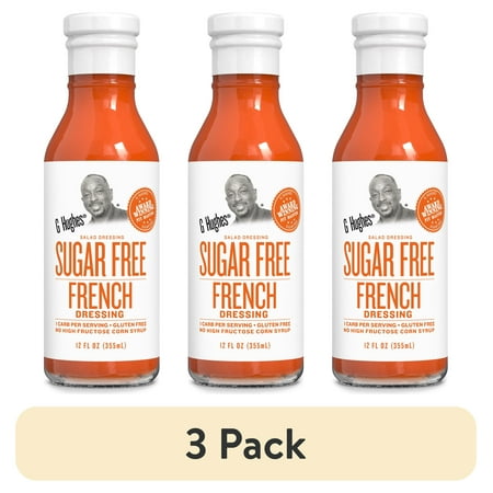 (3 pack) G Hughes Sugar Free French Dressing, 12 fl oz