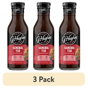 (3 pack) G Hughes Zero Sugar General Tso Marinade, 12 oz