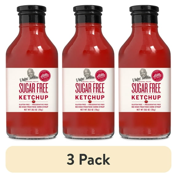 (3 pack) G Hughes Sugar Free Ketchup, 26.5 oz