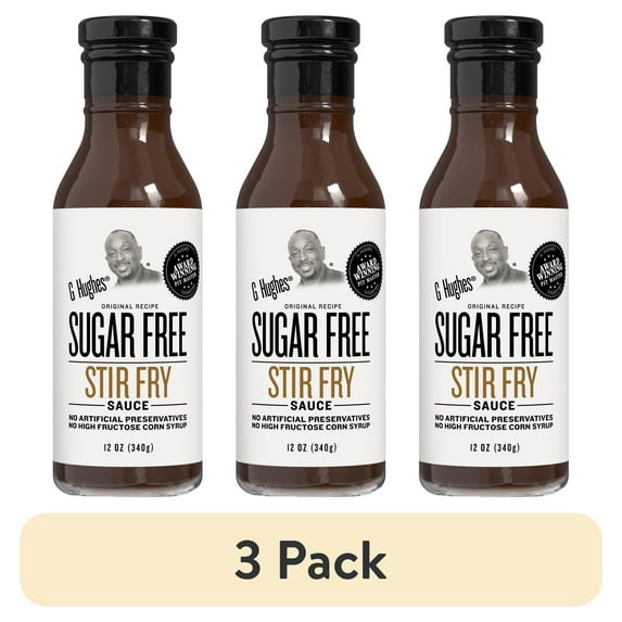 (3 pack) G Hughes Sugar Free Stir Fry Sauce, 12 oz