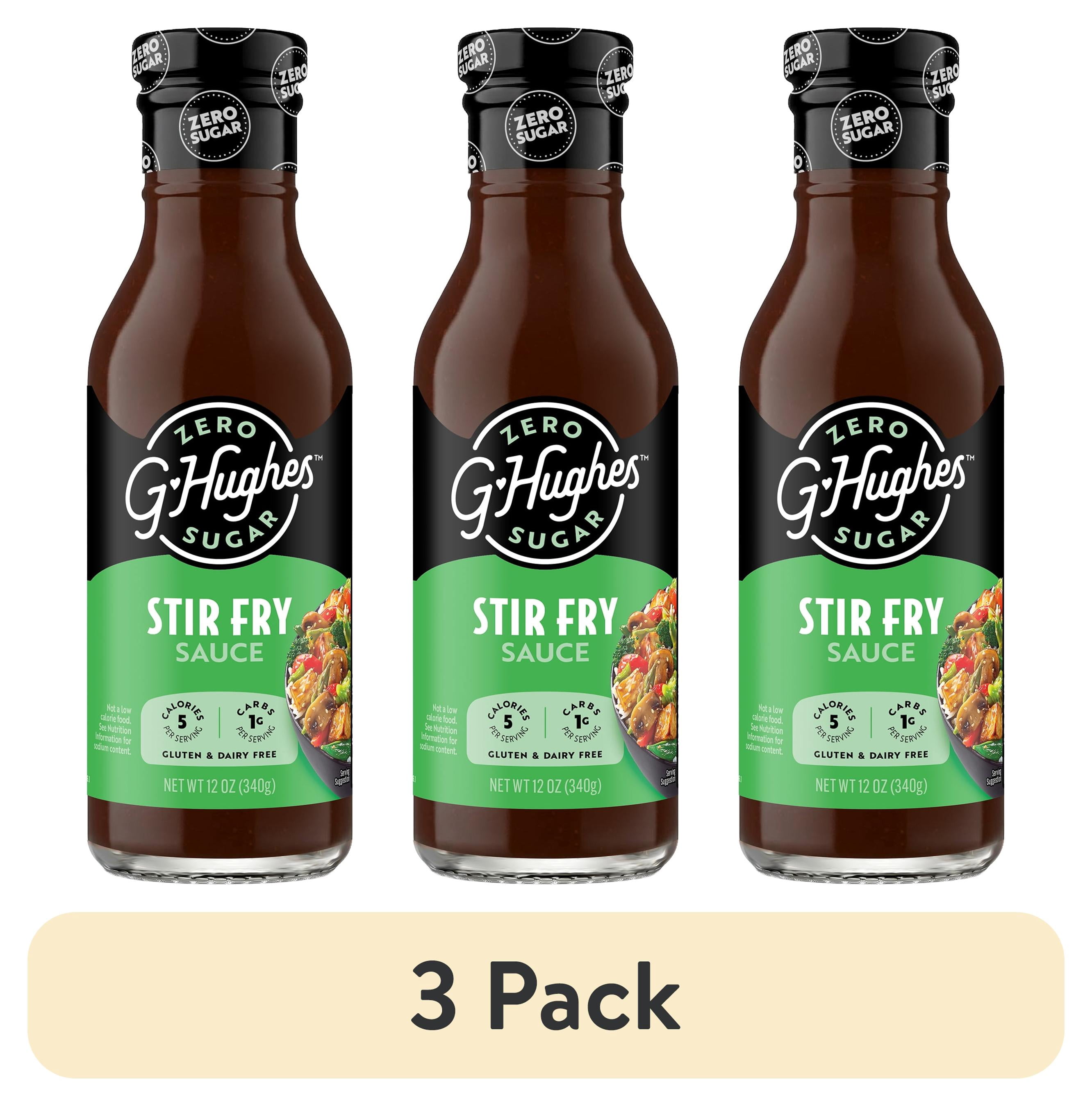 (3 pack) G Hughes Sugar Free Stir Fry Sauce, 12 oz